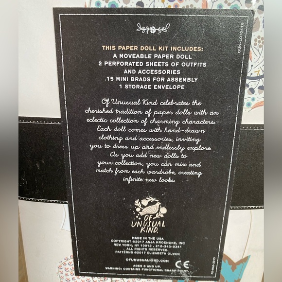 ☘️New in packaging- Moveable paper doll “Magnolia” made in USA Rare! - Picture 3 of 4